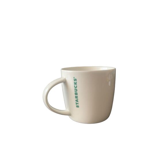 Pre Owned Starbucks 2016 Ceramic Mug Green and White Logo Fuel Your Day Classic - Picture 1 of 12
